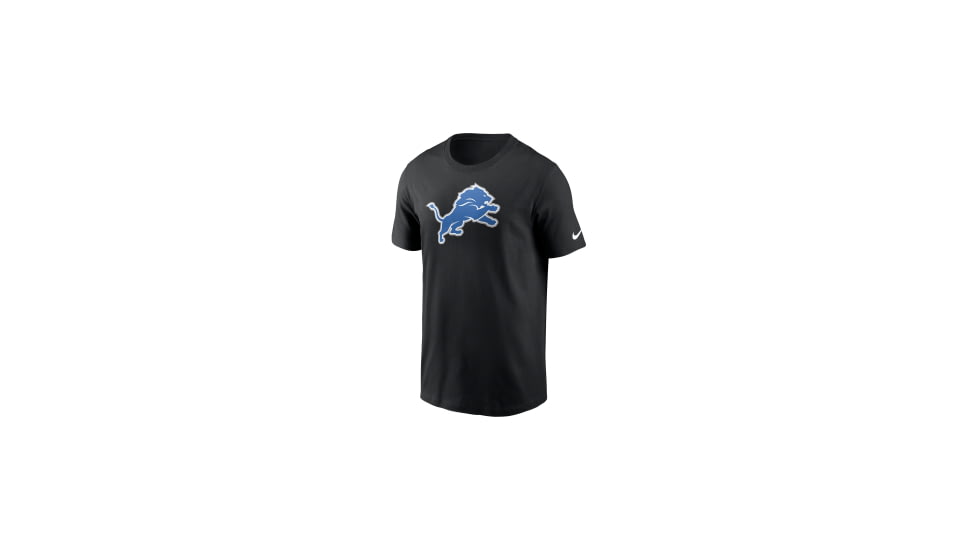 Nike Detroit Lions Logo Essential Nike Mens NFL T-Shirt in Black N19900A9J-UXR, Black, XL, male, 1016031239-00199137239541