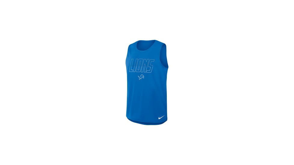 Nike Detroit Lions Nike Mens Dri-FIT NFL Tank Top in Blue 045R45A9J-YPB, Blue, L, male, 1016031293-00199137234522