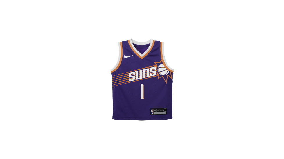 Nike Devin Booker Phoenix Suns Icon Edition Toddler Nike NBA Swingman Jersey in Purple T1BX6P00SUNDB-NDE, Purple, 2T, unisex, 1015969793-00197286152452