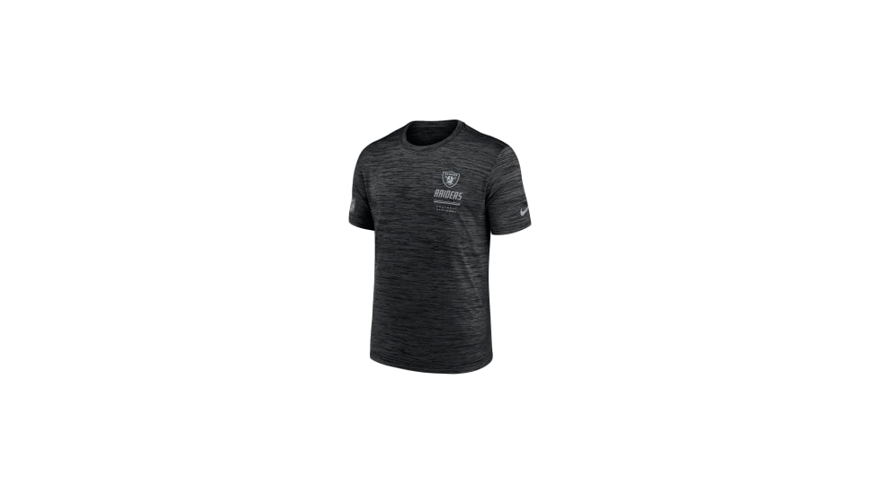 Nike Las Vegas Raiders Sideline Team Issue Velocity Nike Mens Dri-FIT NFL T-Shirt in Black 02ER00A8D-7VD, Black, M, male, 1016030765-00199139444516