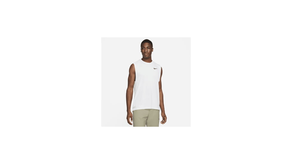 Nike Mens Nike Pro Dri-FIT Tank Top in White CZ1184-100, White, XL, male, 13081910-00194501824606