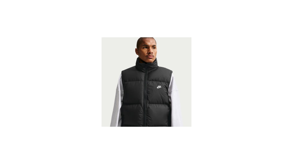 Nike Mens Nike Sportswear Club Therma-FIT Down Puffer Vest in Black IB2977-010, Black, L, male, 1015746544-00198481609109