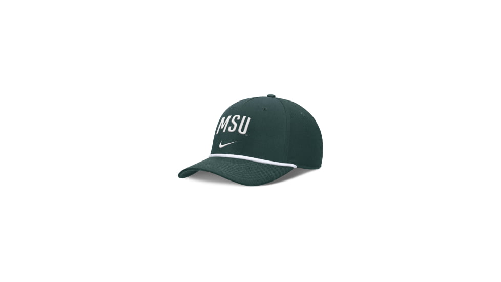 Nike Michigan State Primetime Rise Campus Nike Mens College Adjustable Hat in Green NC963EYMST-SJM, Green, M/L, male, 1015881419-00198762791608