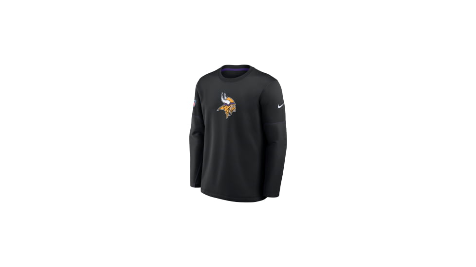 Nike Minnesota Vikings Sideline Coaches Nike Mens Therma-FIT NFL Long-Sleeve T-Shirt in Black 03BR091N9M-MXW, Black, XL, male, 1016100851-00199296661726