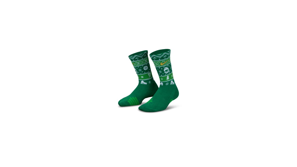 Nike Nike Little Kids Dri-FIT Holiday Elite Crew Socks in Green BN1180-E0J, Green, 4-5, male, 1015908027-00196923932754