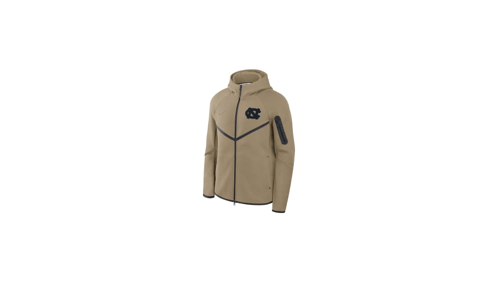 Nike Nike Mens North Carolina Tech Fleece Windrunner Jordan Brand College Full-Zip Hooded Jacket in Brown 0JL40IDHNCN-GML, Brown, XL, male, 1015963049-00199137314484