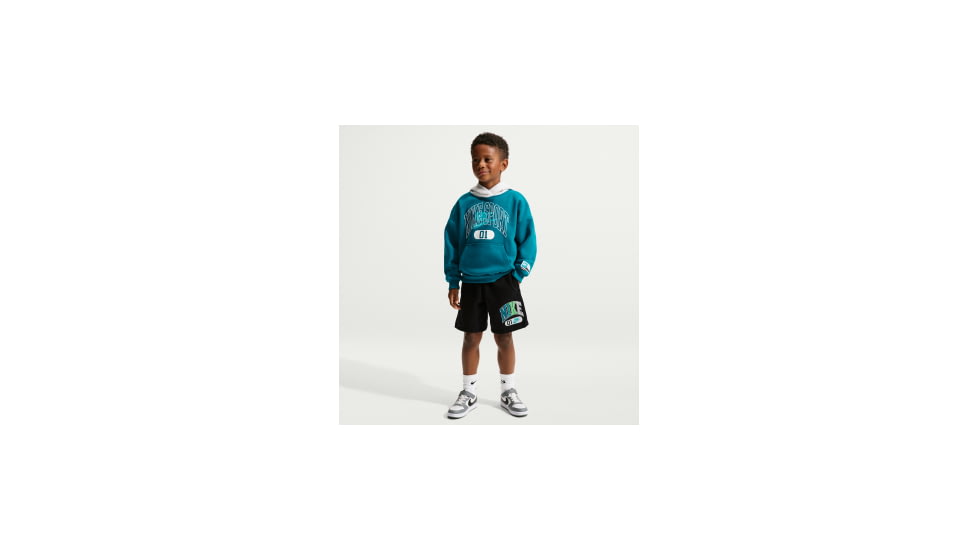 Nike Nike Sportswear Little Kids Multisport Fleece Shorts in Black 86P208-023, Black, 6, male, 1016056408-00199016121318