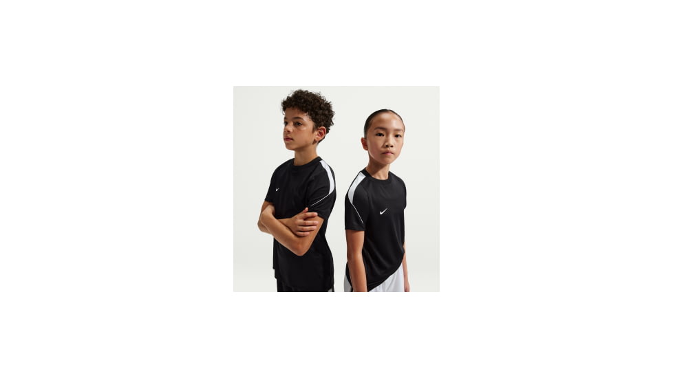 Nike Nike Strike Big Kids Dri-FIT Soccer Short-Sleeve Top in Black IO1938-010, Black, M, unisex, 1015835722-00198726355730