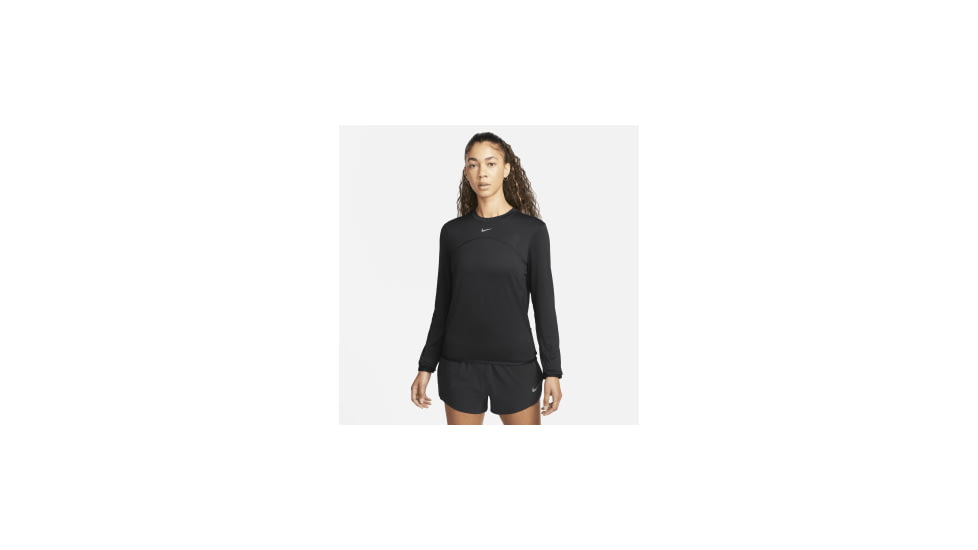 Nike Nike Womens Dri-FIT Swift Element UV Crew-Neck Running Top in Black FB4297-010, Black, L, female, 1012442870-00196608679998