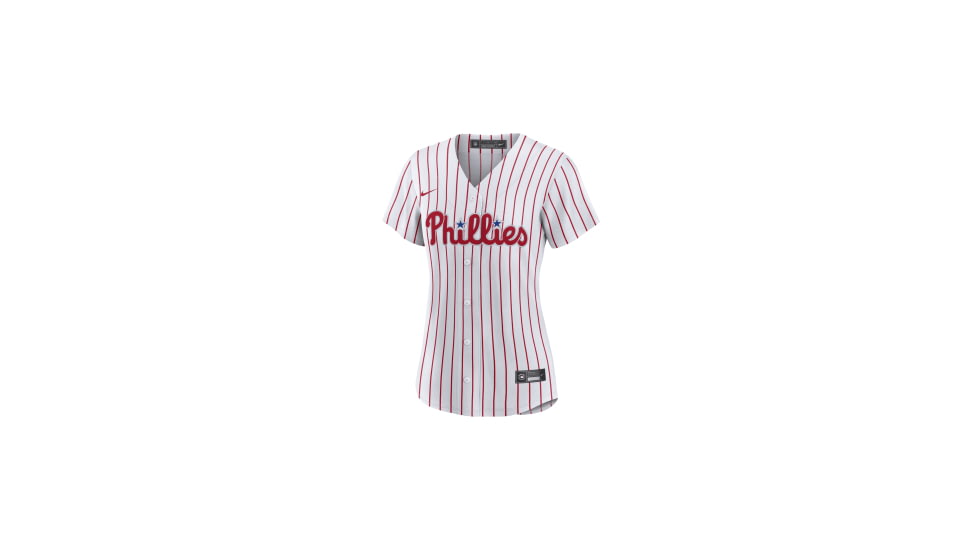 Nike Nike Womens MLB Philadelphia Phillies Trea Turner Replica Baseball Jersey in White T773PPSHPP7-1Z4, White, 2XL, female, 1013775459-00197170601417