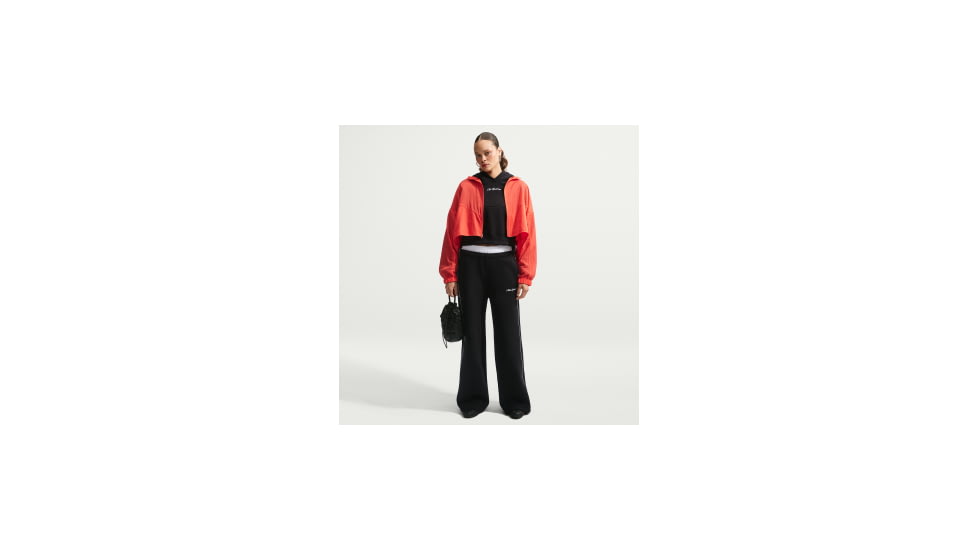 Nike Nike Womens Studio Fleece Weight "Graphic Pack" Mid-Rise Wide-Leg Pants in Black IQ3170-001, Black, M, female, 1016003412-00198967907798