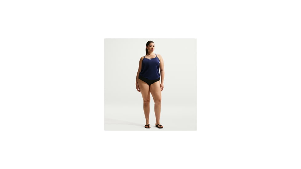 Nike Nike Womens Swim Effortless Essential High Waist Full Bottom Plus Size in Black NESSG342-001, Black, 2X, female, 1016000644-00017371458347