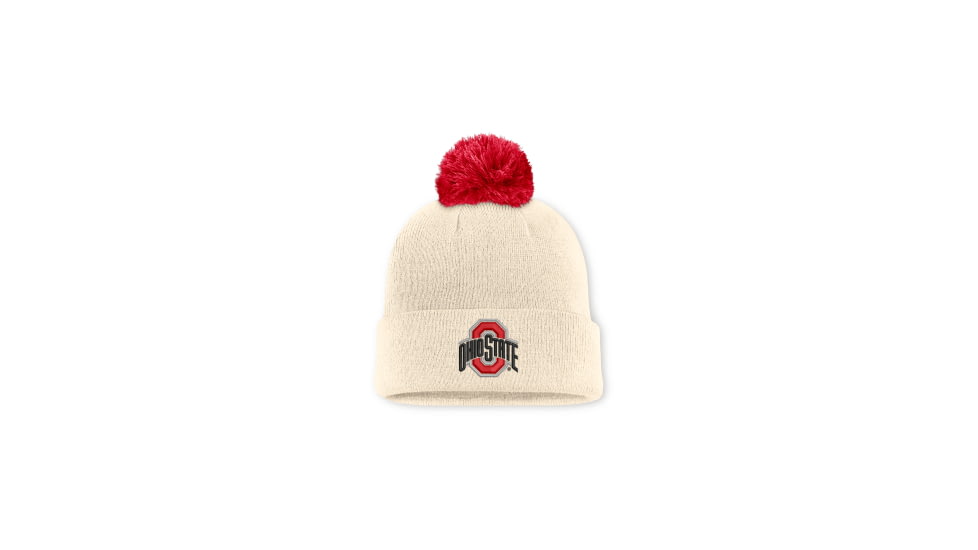 Nike Ohio State Campus Prep Script Nike Unisex College Cuffed Pom Beanie in Brown NC160C3COH-D2W, Brown, One Size, unisex, 1016089633-00199296584209