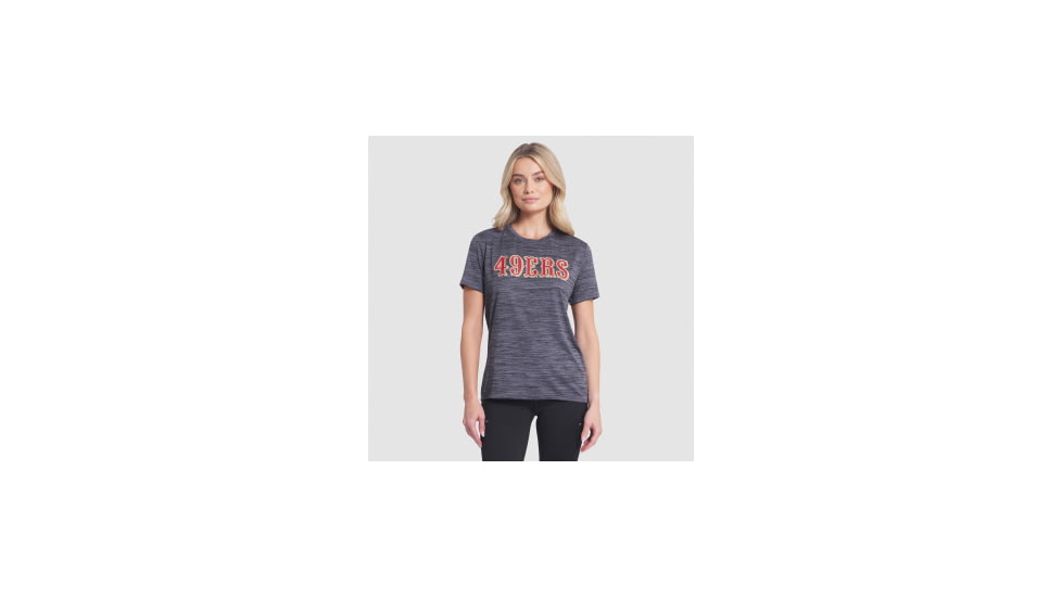 Nike San Francisco 49ers Rivalries Collection Sideline Velocity Nike Womens Dri-FIT NFL T-Shirt in Black 03EY00A9B-0M2, Black, L, female, 1015863434-00198792780191