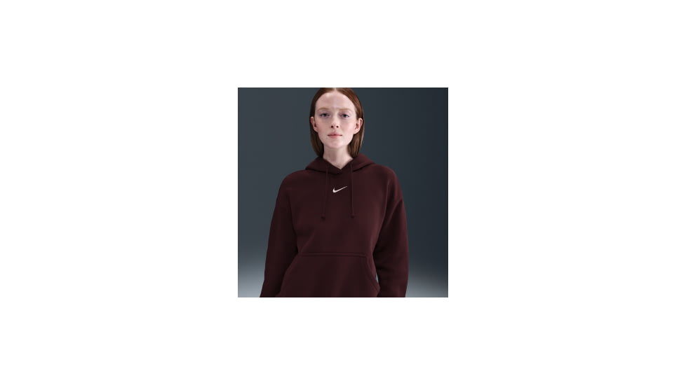 Nike Womens Nike Sportswear Phoenix Fleece Oversized Pullover Hoodie in Red DQ5860-652, Red, S, female, 1015769934-00198484936974