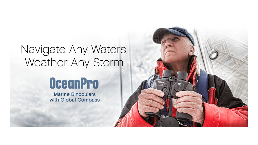 Nikon OceanPro CF 7x50mm Global Compass Binoculars, Black, 16026