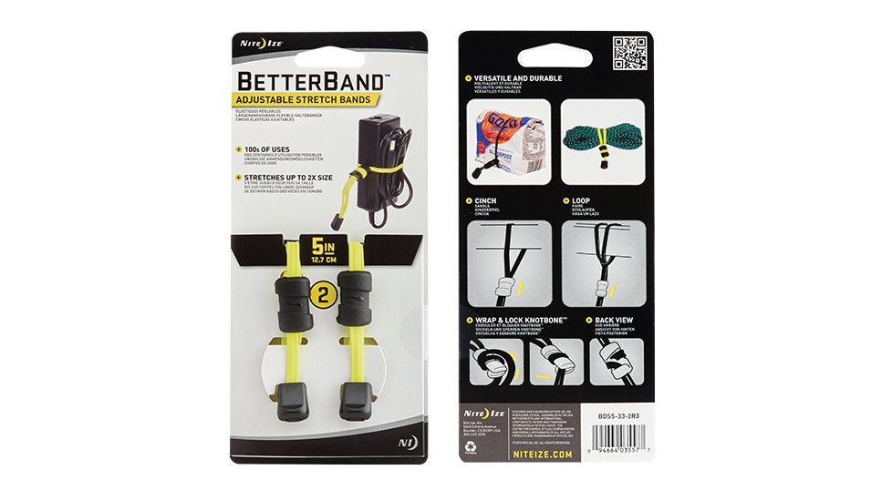 Nite Ize BetterBand Adjustable Stretch Band,5in,Neon Yellow BDS5-33-2R3