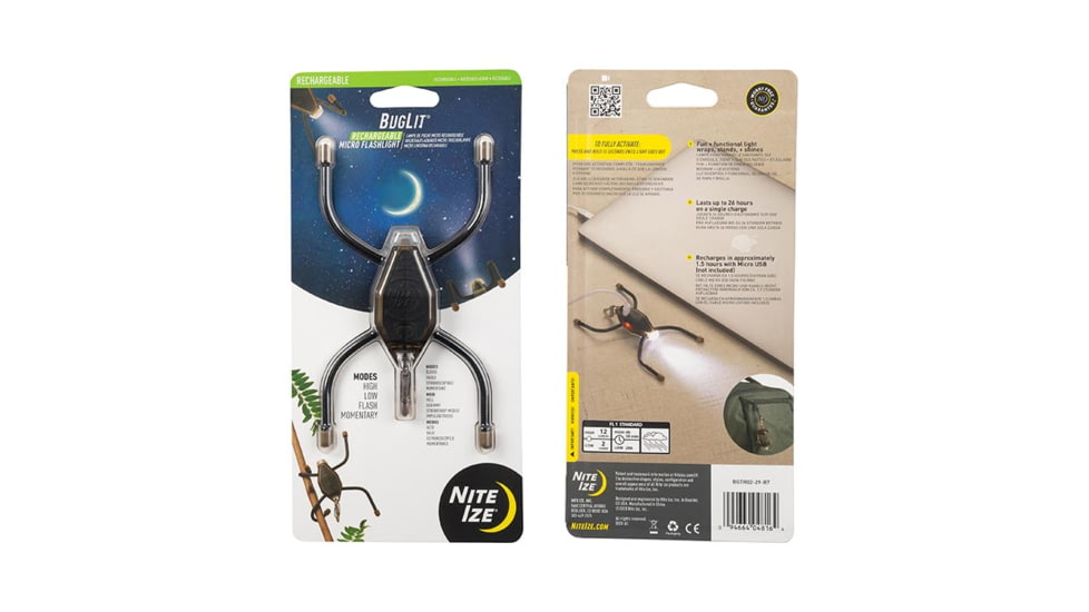 Nite Ize BugLit Rechargeable Micro Flashlight, Coyote, BGTR02-29-R7