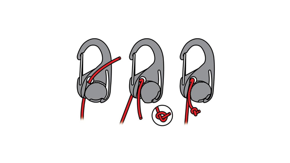 Nite Ize CamJam Cord Tightener - 4 Pack - Plastic, Black, Small, NCJ-01-4R3