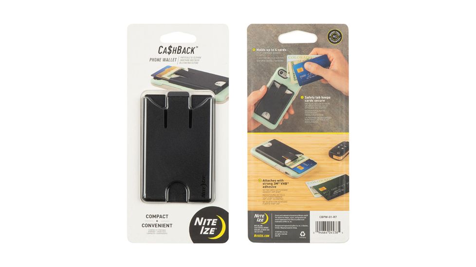 Nite Ize CashBack Phone Wallet, Black CBPW-01-R7