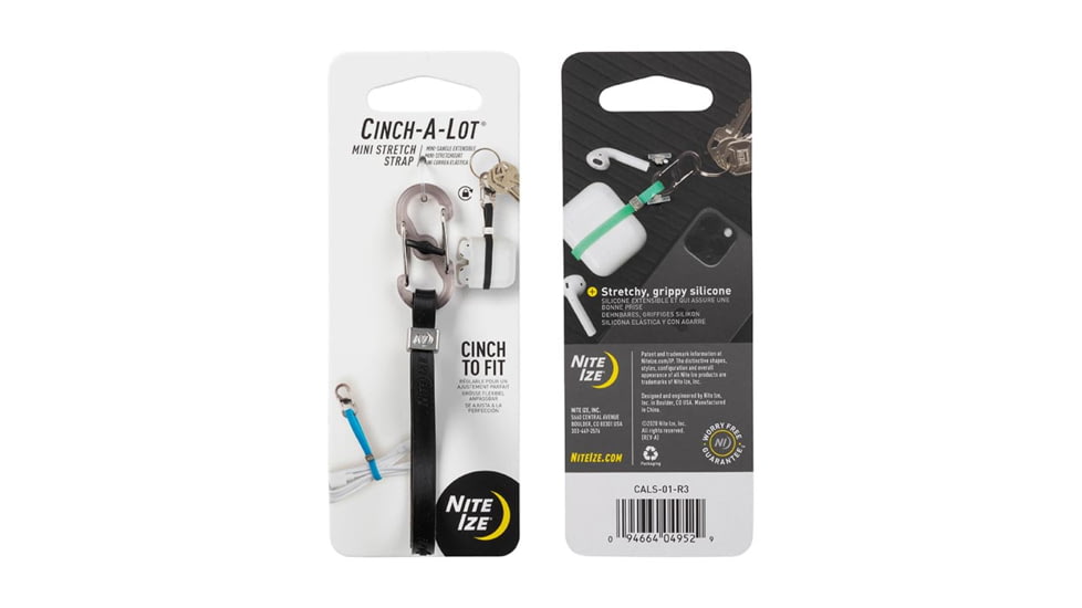 Nite Ize Cinch-A-Lot Mini Stretch Strap, Black, Mini, CALS-01-R3
