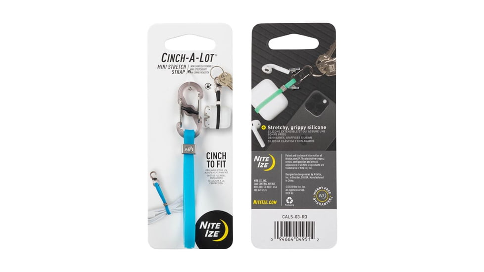 Nite Ize Cinch-A-Lot Mini Stretch Strap, Blue, Mini, CALS-03-R3