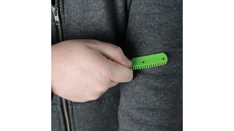 Nite Ize Doohickey Keychain Hair and Lint Remover, Green/Black, KMTHR-17-R3