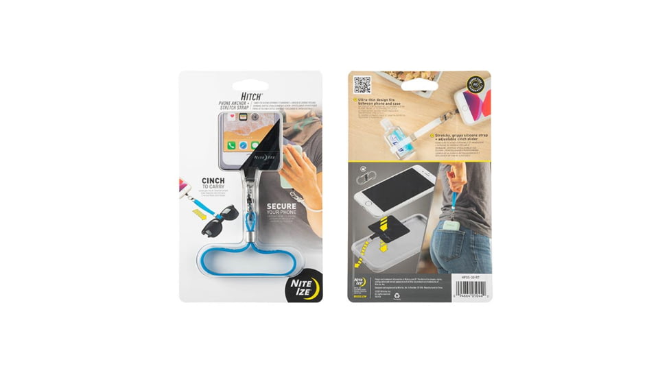 Nite Ize Hitch Phone Anchor + Stretch Strap, Blue, HPSS-03-R7