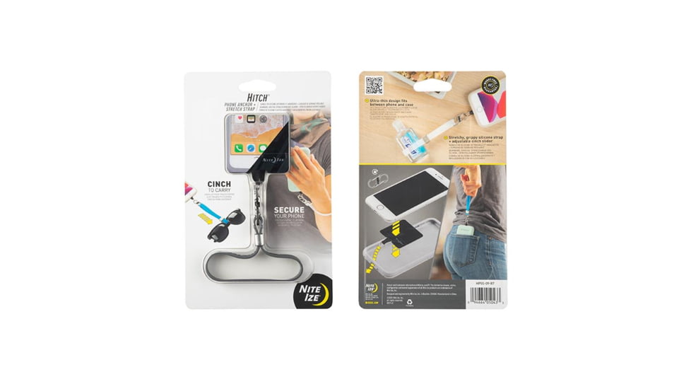 Nite Ize Hitch Phone Anchor + Stretch Strap, Charcoal, HPSS-09-R7