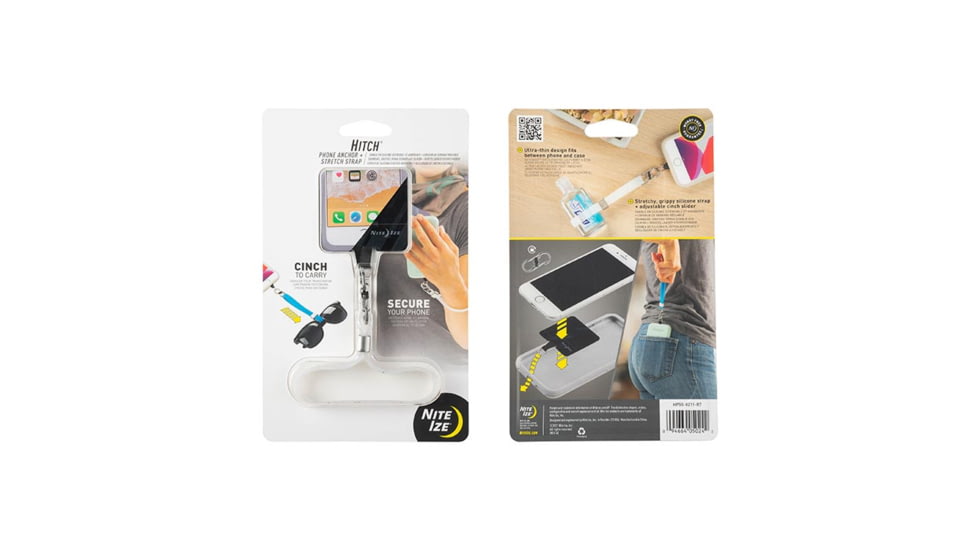 Nite Ize Hitch Phone Anchor + Stretch Strap, White Sparkle, HPSS-0211-R7