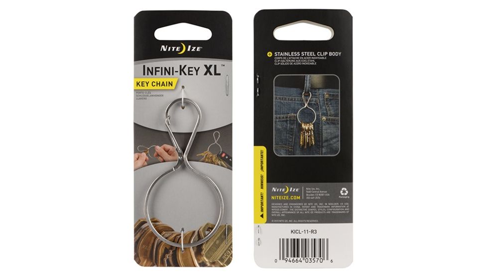 Nite Ize Infini-Key Clip,Stainless Steel,XL KICL-11-R3