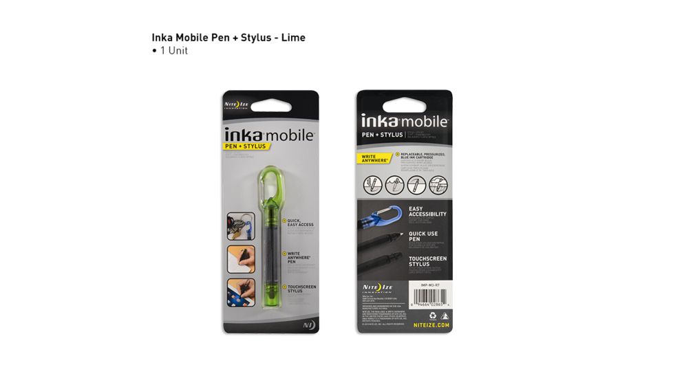 Nite Ize Inka Mobile Pen, Translucent Lime IMP-M3-R7