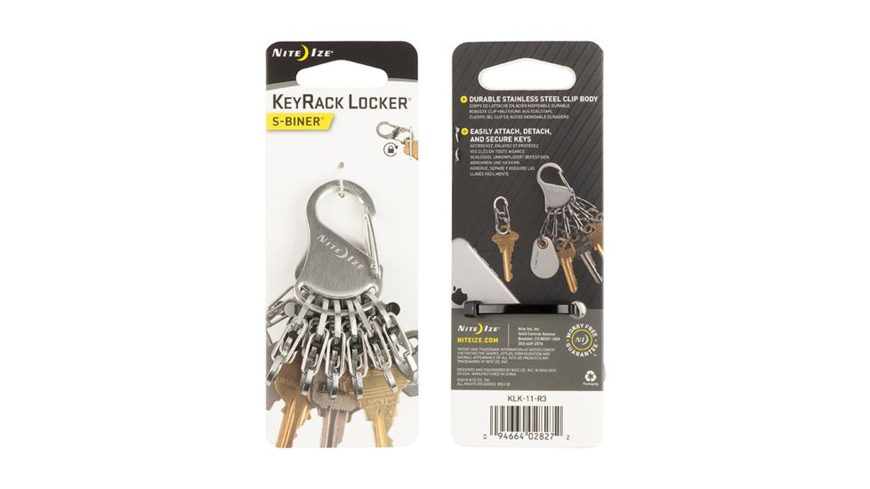 Nite Ize KeyRack Locker, Stainless KLK-11-R3