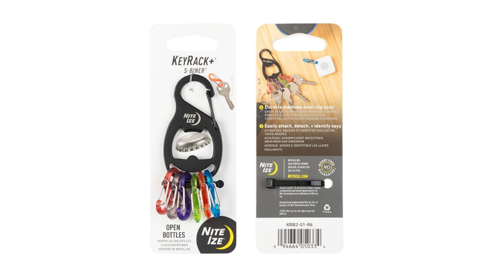 Nite Ize KeyRack+ S-Biner, Black, KRB2-01-R6