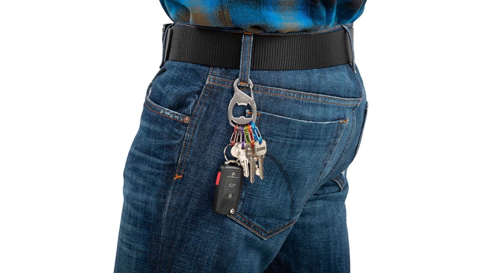 Nite Ize KeyRack+ S-Biner, Stainless Steel, KRB2-11-R6