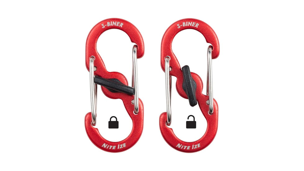 Nite Ize KeyRing Locker S-Biner Aluminum, Aluminum, KRGA-A1-R3