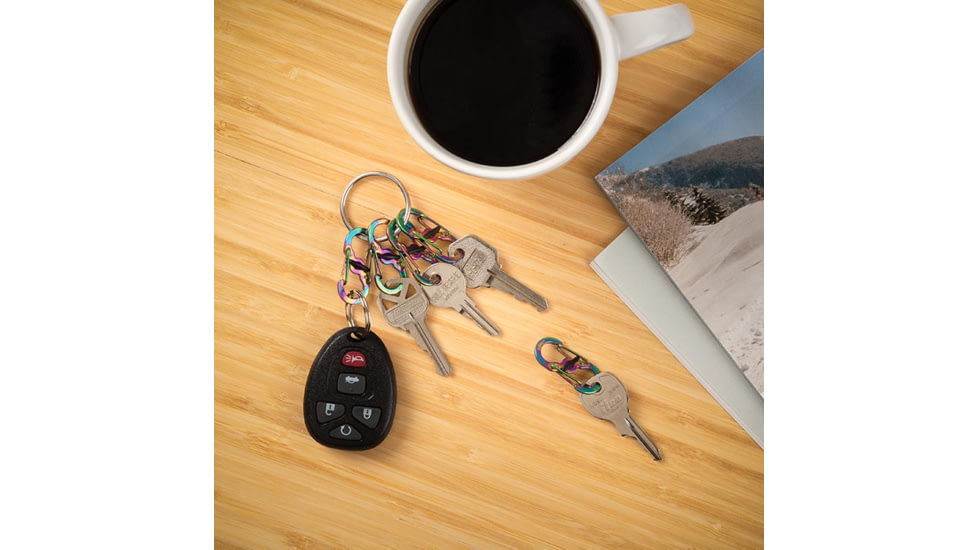 Nite Ize KeyRing Locker S-Biner Stainless Steel, Spectrum, KRGSM-07-R3