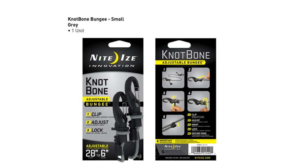 Nite Ize Adjustable KnotBone Bungee Cord Small