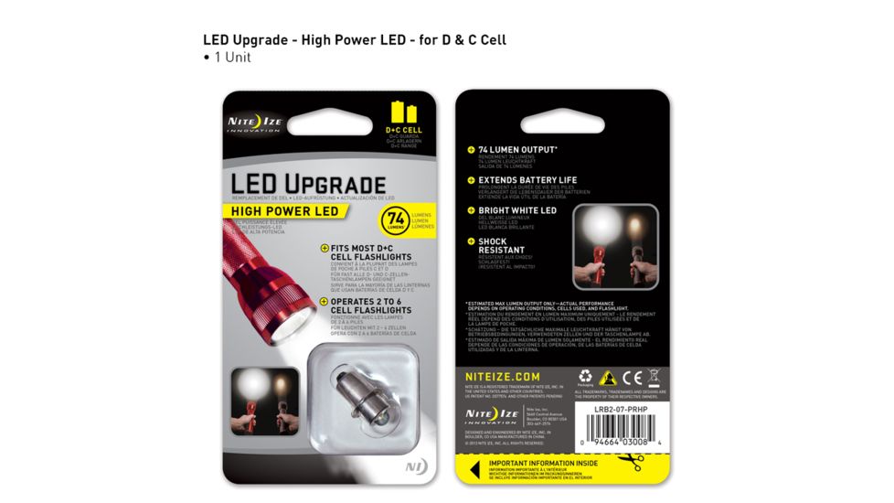 Nite Ize LED Upgrade High Power Bulb C and D Cell LRB2-07-PRHP