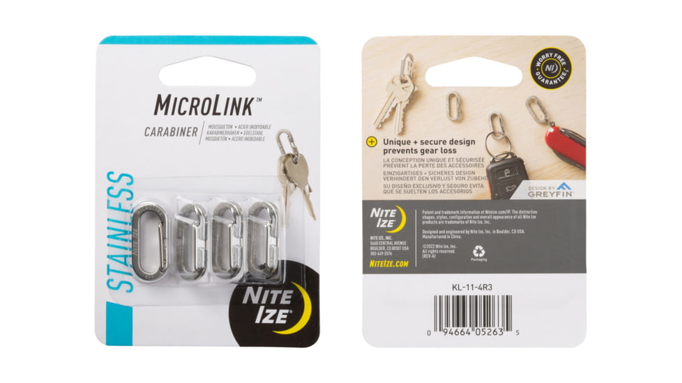 Nite Ize Microlink Carabiner - 4 Pack - KL-11-4R3