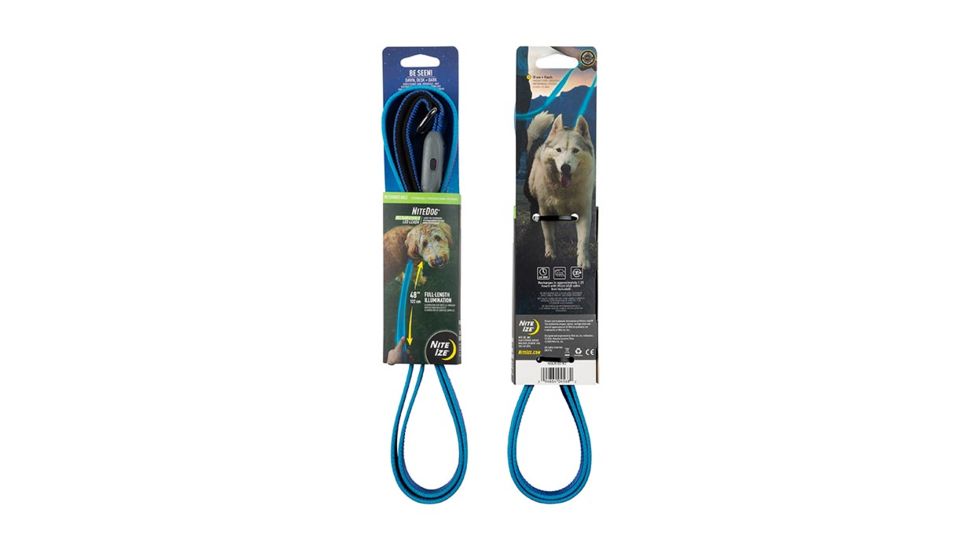 Nite Ize NiteDog Rechargeable LED Leash, Blue/Blue, NDLR-03-R3