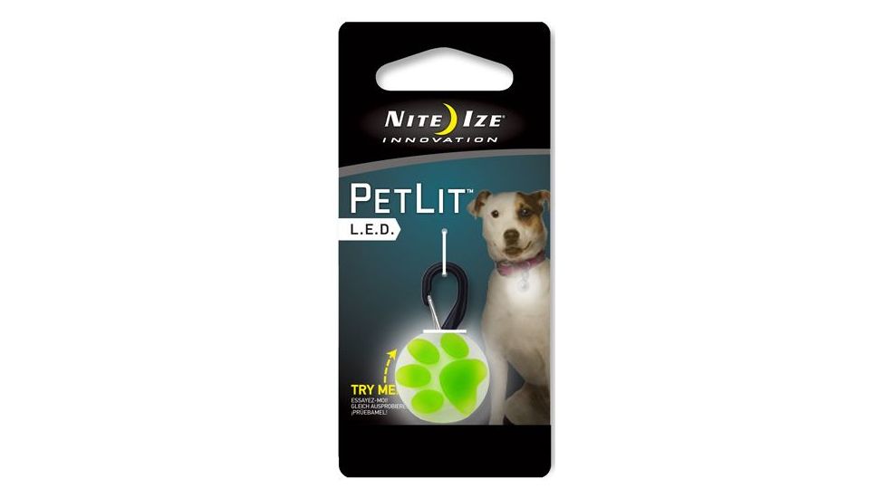 Nite Ize PetLit LED Collar Light Paw Green PCL02-03-17PA