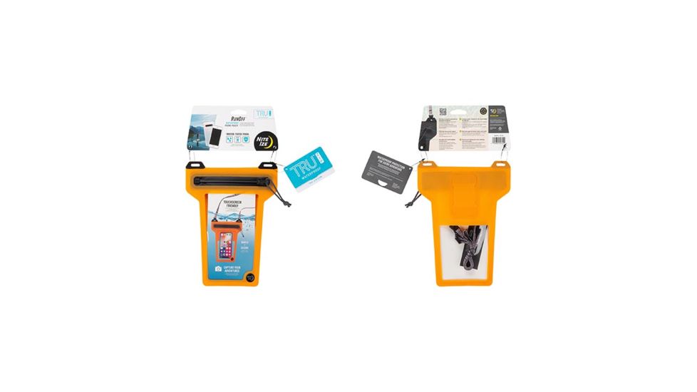 Nite Ize RunOff Waterproof Phone Pouch, Orange, One Size, ROPPL-19-R3