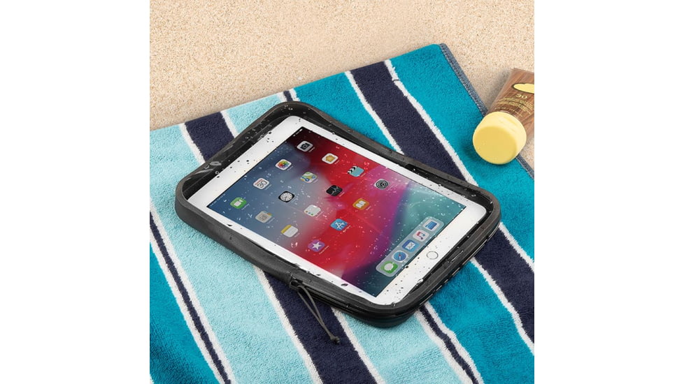 Nite Ize RunOff Waterproof Tablet Case, Charcoal, Fits tablets up to 7.63in wide and 10.23in tall, ROTC-09-R3
