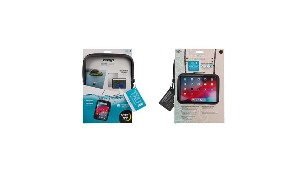 Nite Ize RunOff Waterproof Tablet Case, Charcoal, Fits tablets up to 7.63in wide and 10.23in tall, ROTC-09-R3