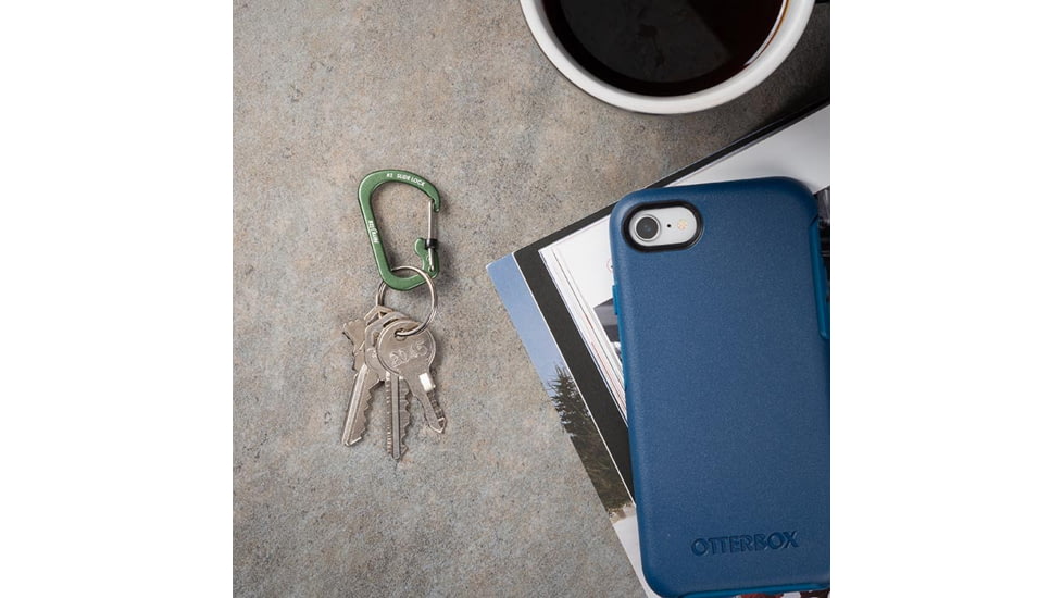 Nite Ize SlideLock Carabiner Aluminum, Olive, #2, CSLA2-08-R6