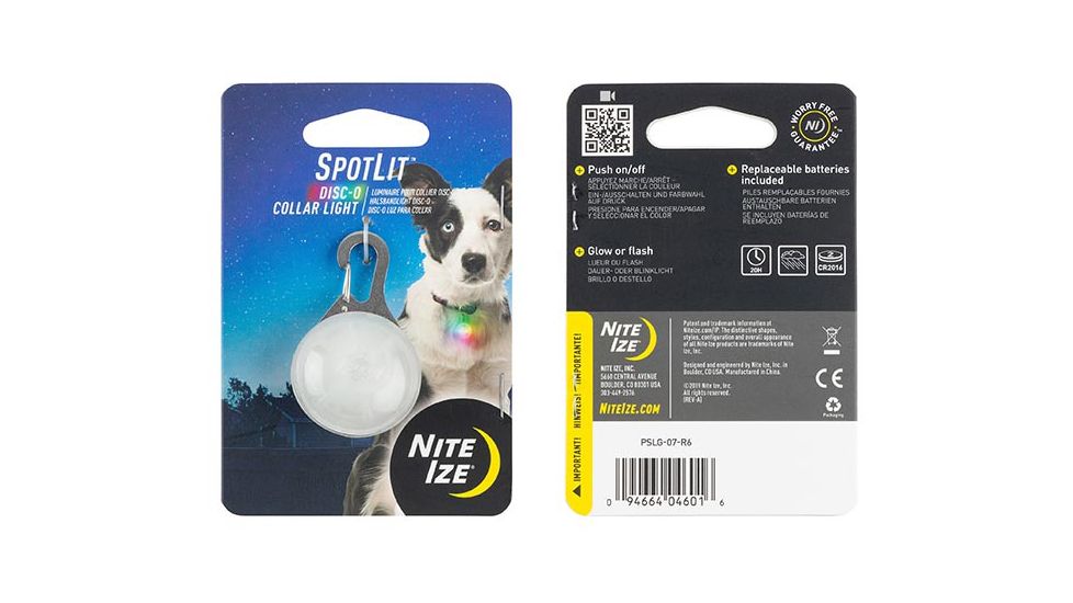 Nite Ize SpotLit Collar Light, Disc-O, PSLG-07-R6
