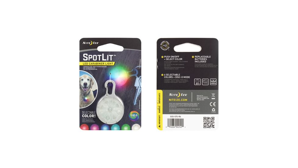 Nite Ize SpotLit LED Carabiner Light, Disc-O Select, SGS-07S-R6