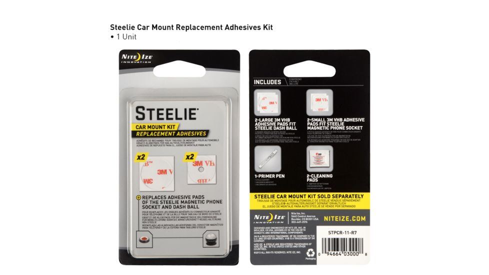 Nite Ize Steelie Car Mount Kit Adhesive STPCR-11-R7
