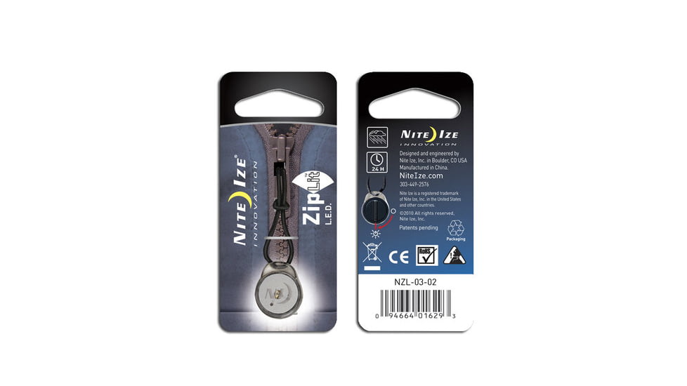 Nite Ize LED ZipLit Zipper Light, Single, White, NZL-03-02